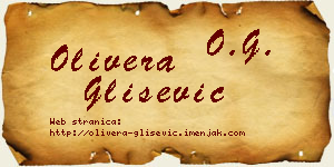 Olivera Glišević vizit kartica